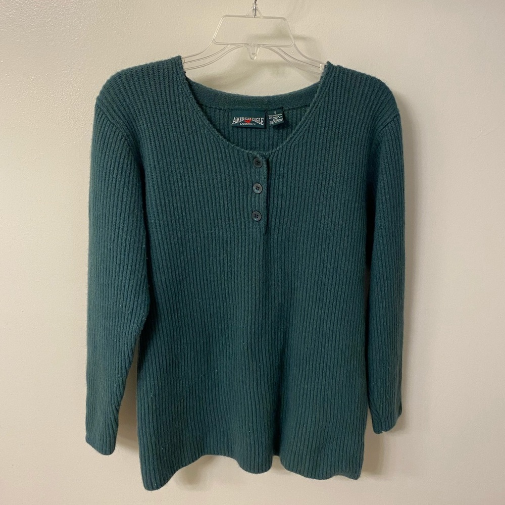 American Eagle Wool Sweater, Green, Small